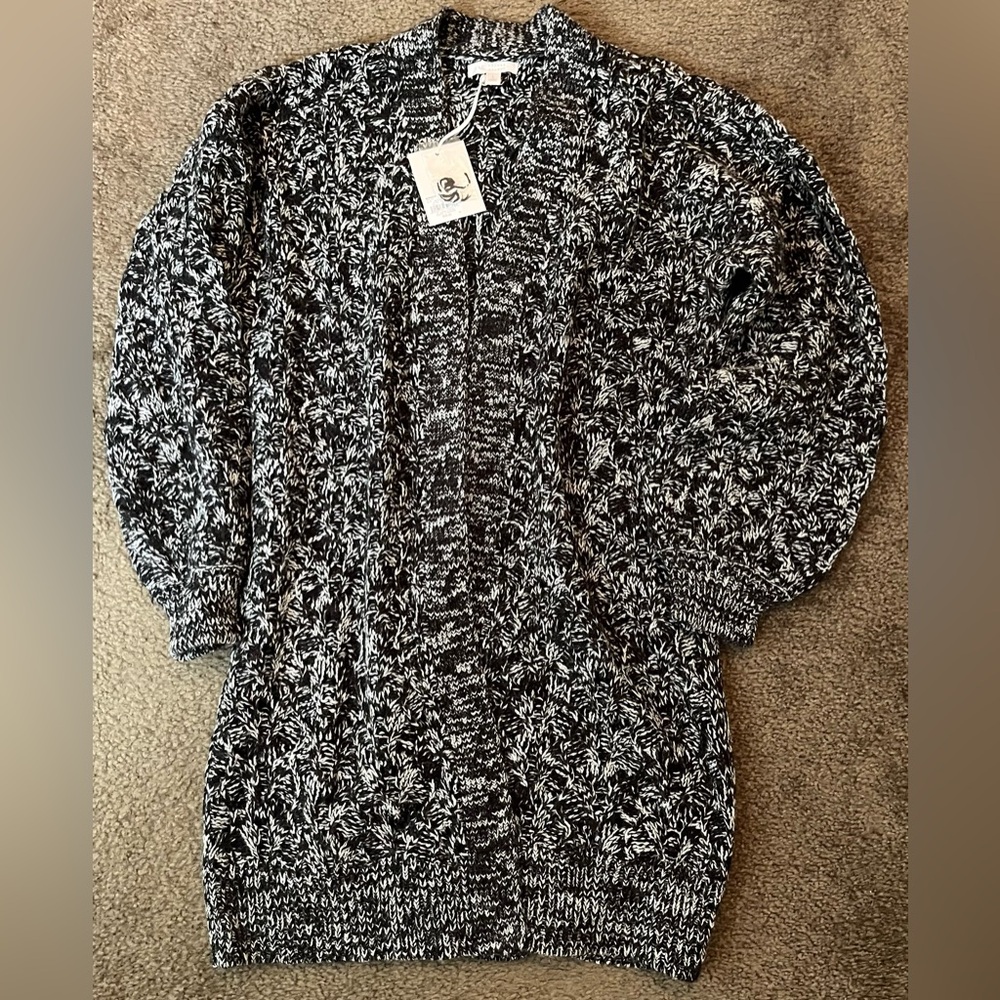 LC Lauren Conrad Black and White Cardigan NWT